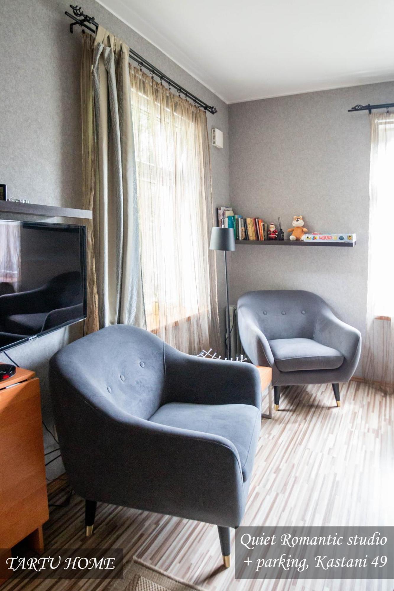 Quiet Romantic Studio Plus Parking, Tartu Home Exterior foto